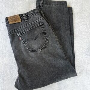 Vintage Levis 540 Jeans Mens 38x27 Black Tapered Leg Relaxed Fit Denim 90s